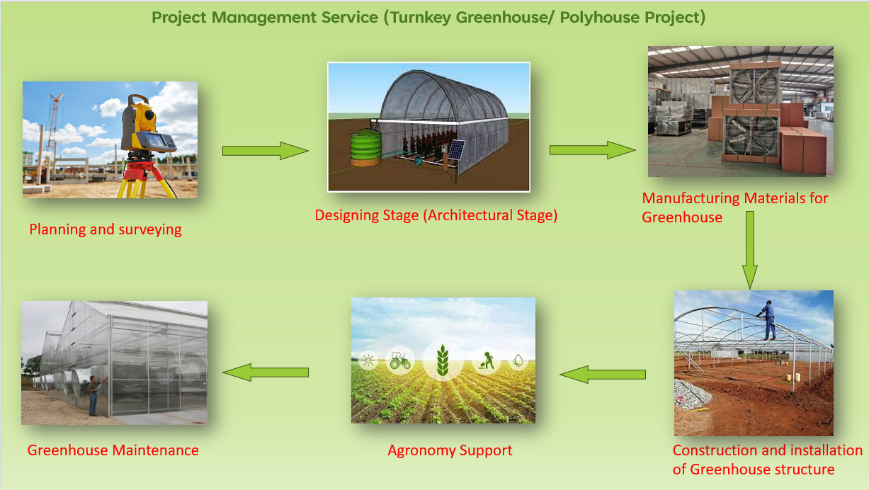 Project management services are provided by Agrodome for construction of greenhouse and polyhouses for protected cultivation