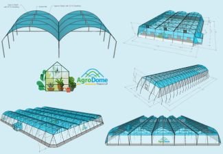 Polyhouse, greenhouse and shade net house structure design in AutoCAD