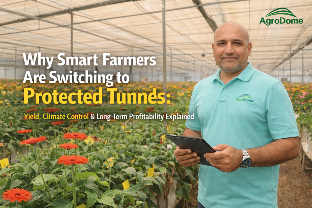 Why Smart Farmers Are Switching to Protected Tunnels: Yield, Climate Control & Long-Term Profitability | Agrodome Projects LLP